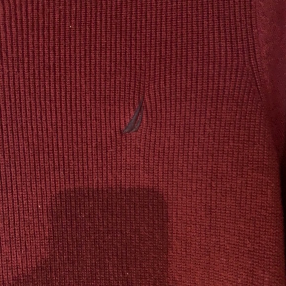 Burgundy Nautica Long Sleeves Shirt Small - Picture 2 of 3